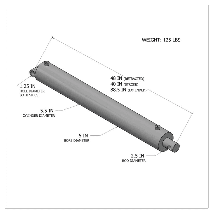 กระบอกไฮดรอลิกแบบไม่มีบายพาส