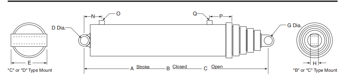 parker multi-stage hydraulic cylinders