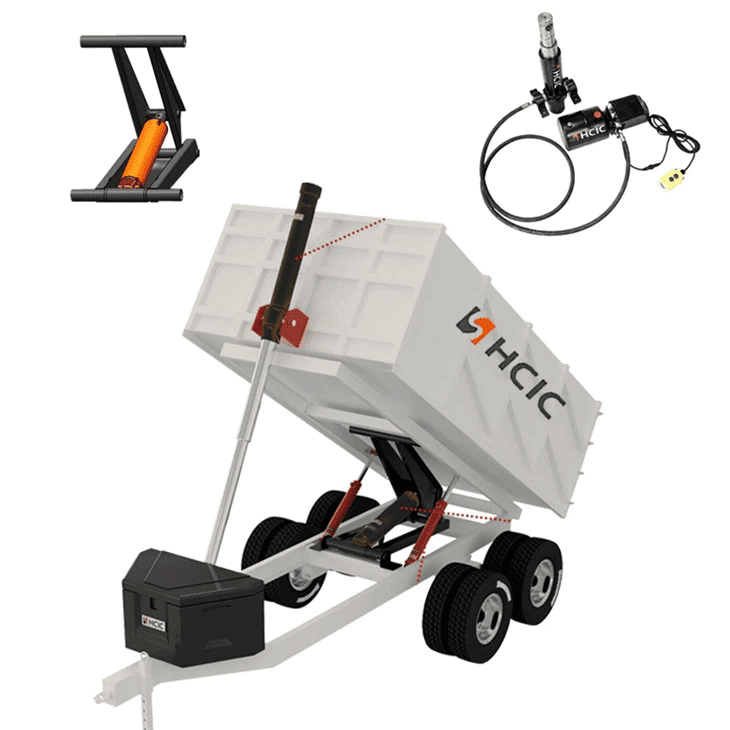 กระบอกน้ำมันไฮดรอลิกแรงดันสูง HSG ตันขนาดใหญ่สำหรับรถเทรลเลอร์